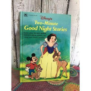 1988 Disney’s Two Minute Good Night Stories Hardback Vintage Book